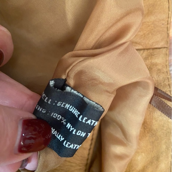 Brooks Atelier New York Leather Pencil Skirt Size 5/6 Tan Career Classic Fall - Picture 5 of 9